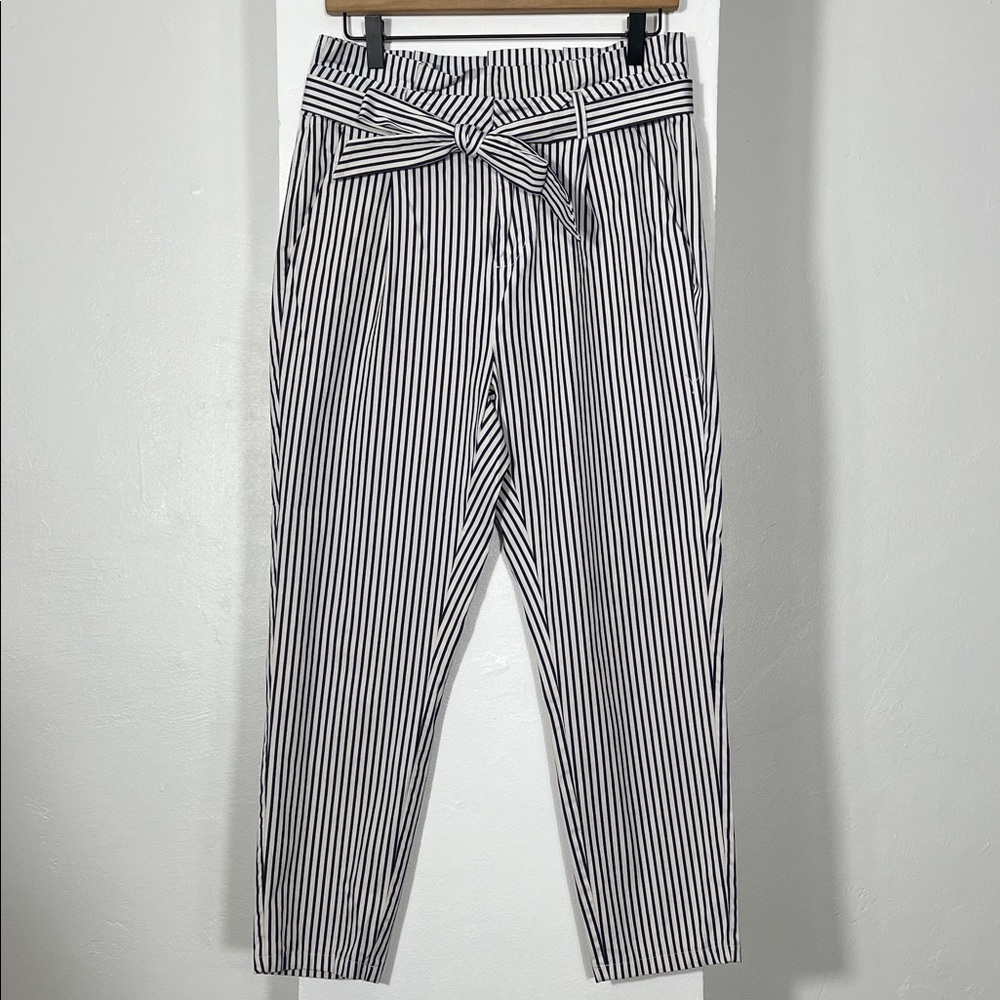 Vero Moda Navy and White Striped Pants